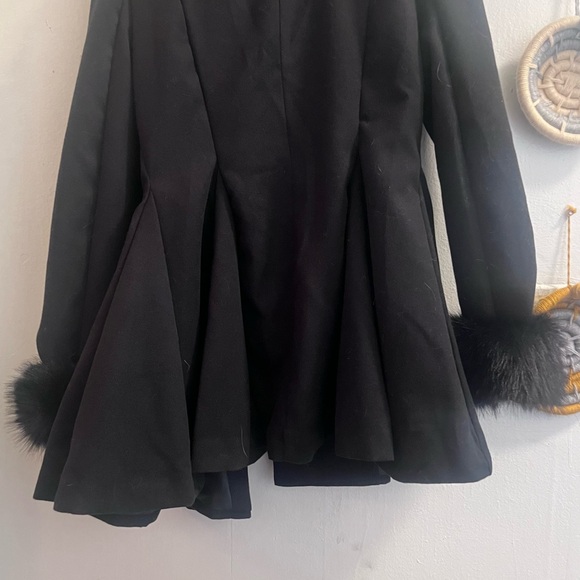 Elegant Black Couture Coat - Picture 14 of 16